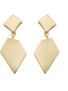 Gold Geometric Drop Earrings StarDance Style Minimalist Chic Dainty